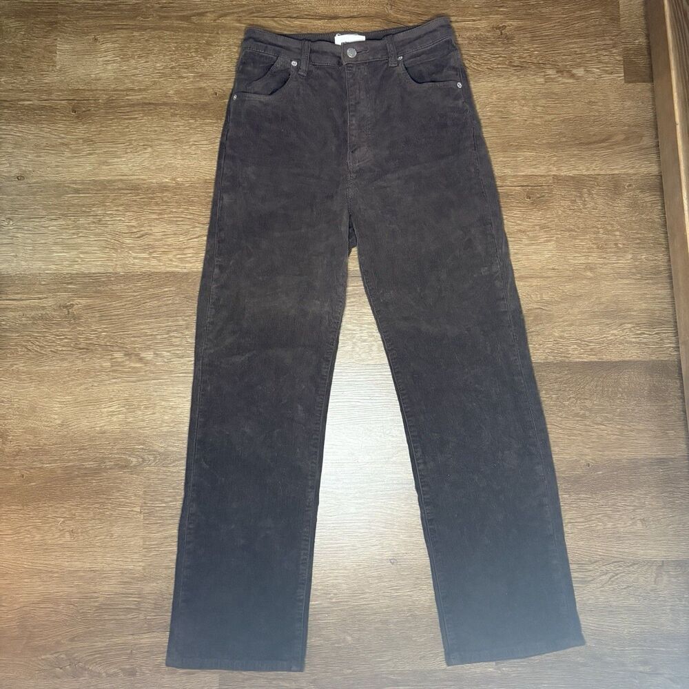 Rolla’s Women’s Original Straight Cropped High Rise Brown Corduroy Pants Size 27